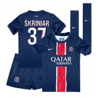 Maglie da calcio Paris Saint-Germain Milan Skriniar #37 Prima Maglia Bambino 2024-25 Manica Corta (+ Pantaloni corti)